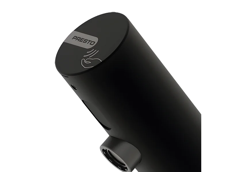 Mitigeur infrarouge sur plage avec RA pour lavabo PRESTO Linea noir mat