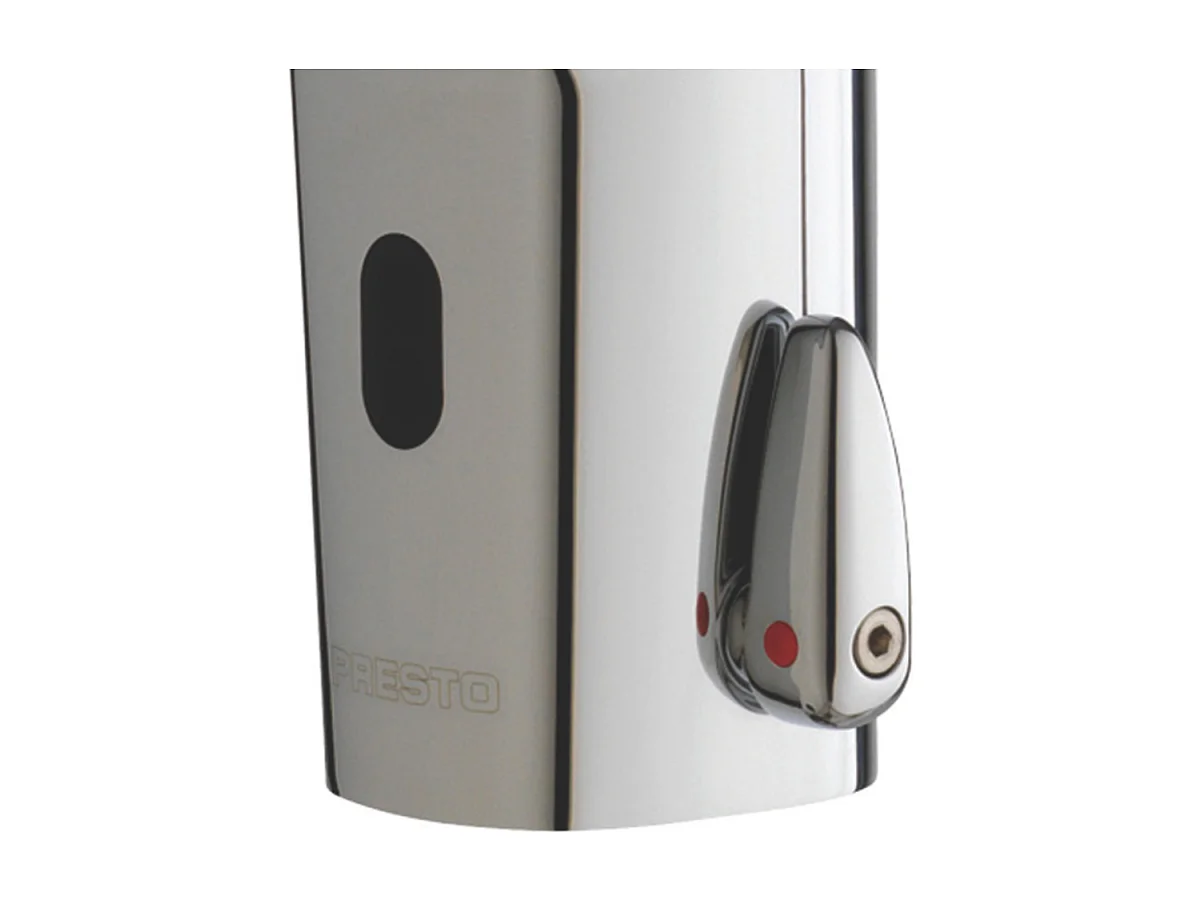 Mitigeur infrarouge sur plage avec robinet d'arrêt pour lavabo PRESTO Volta chromé