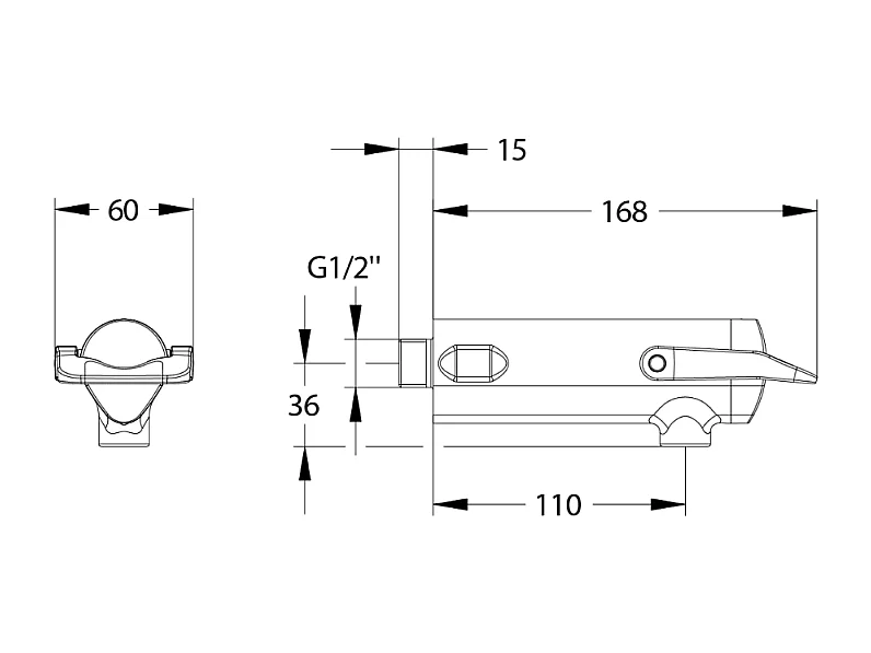 Robinet temporisé à manette souple mural pour lavabo PRESTO Neo duo chrome