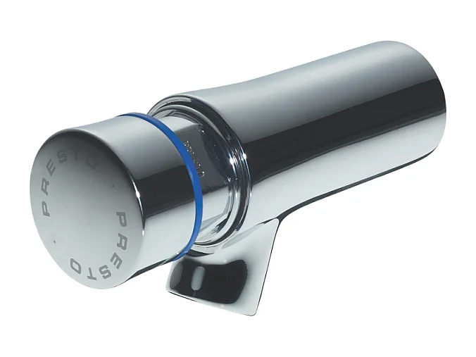 Robinet poussoir temporisé à manette eau froide mural pour lavabo PRESTO Neo chromé