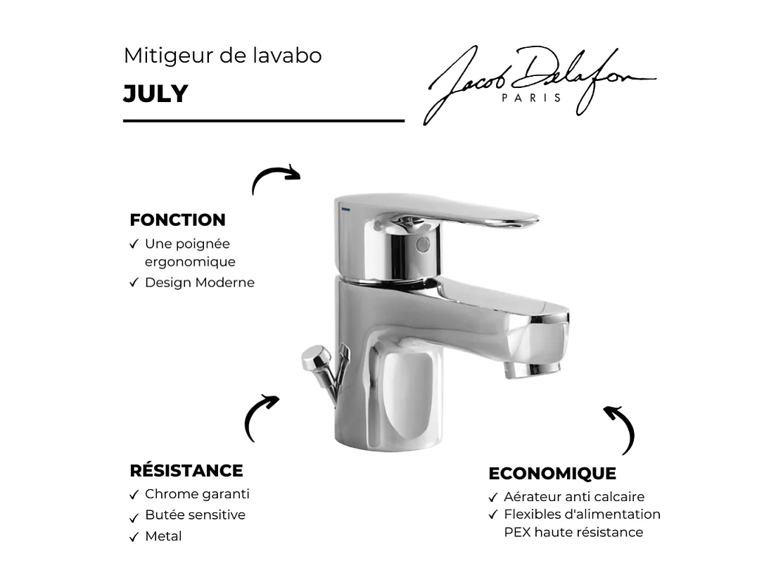 Mitigeur lavabo JACOB DELAFON July