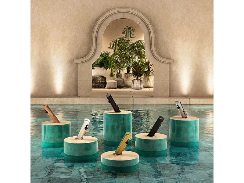 Mitigeur infrarouge sur plage avec RA pour lavabo PRESTO Linea inox brossé