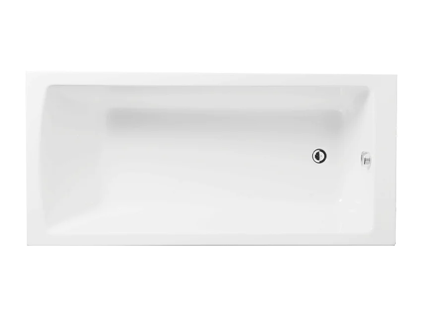 Baignoire rectangulaire VITRA Neon 170x75cm + Pare bain gauche AURYS Raywall noir mat profilé gauche