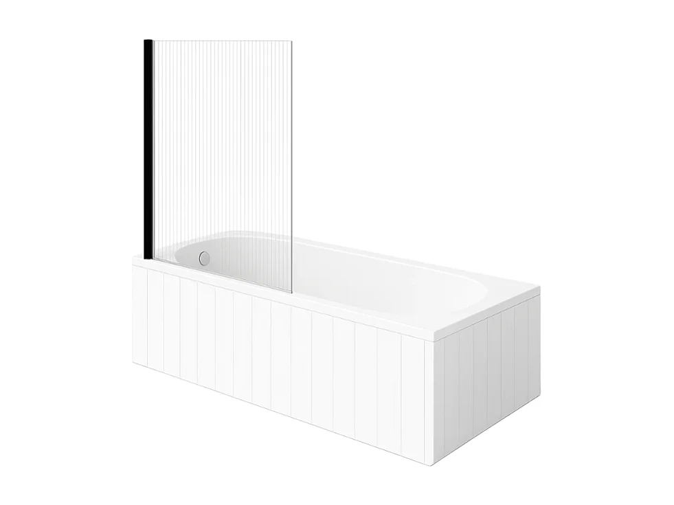 Baignoire droite VILLEROY & BOCH O.Novo 170 x 70 cm Blanc + Pare Bain gauche AURYS Raywall noir mat