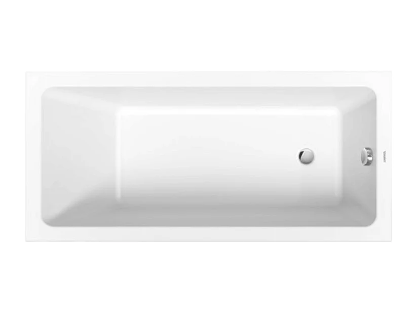 Baignoire droite 180 X 80 DURAVIT Duravit No.1 + Pare bain AURYS Raywall noir mat version gauche