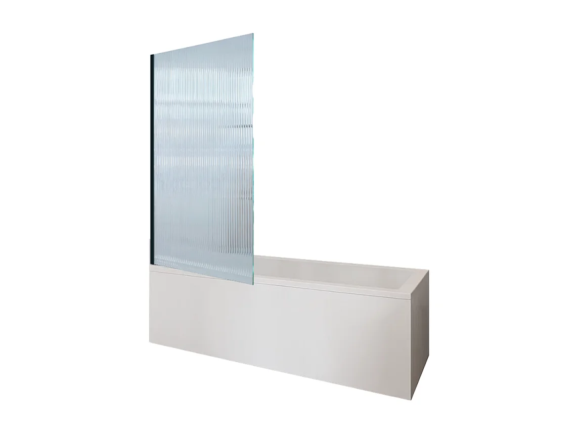 Baignoire droite 160 X 70 DURAVIT D-Code + Pare bain AURYS Raywall noir mat gauche