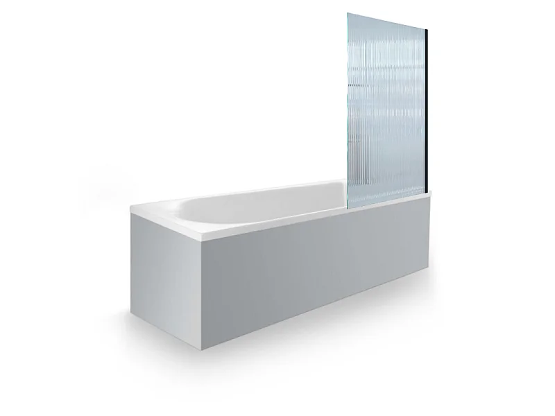 Baignoire droite 160 X 70 DURAVIT D-Neo + Pare bain AURYS Raywall noir mat version droite