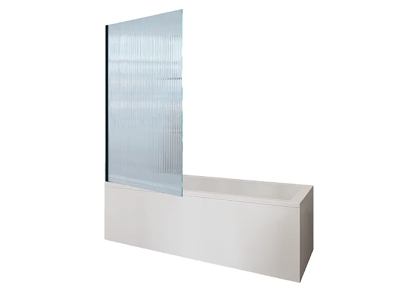 Baignoire droite 170 X 70 DURAVIT D-Code + Pare bain AURYS Raywall noir mat gauche