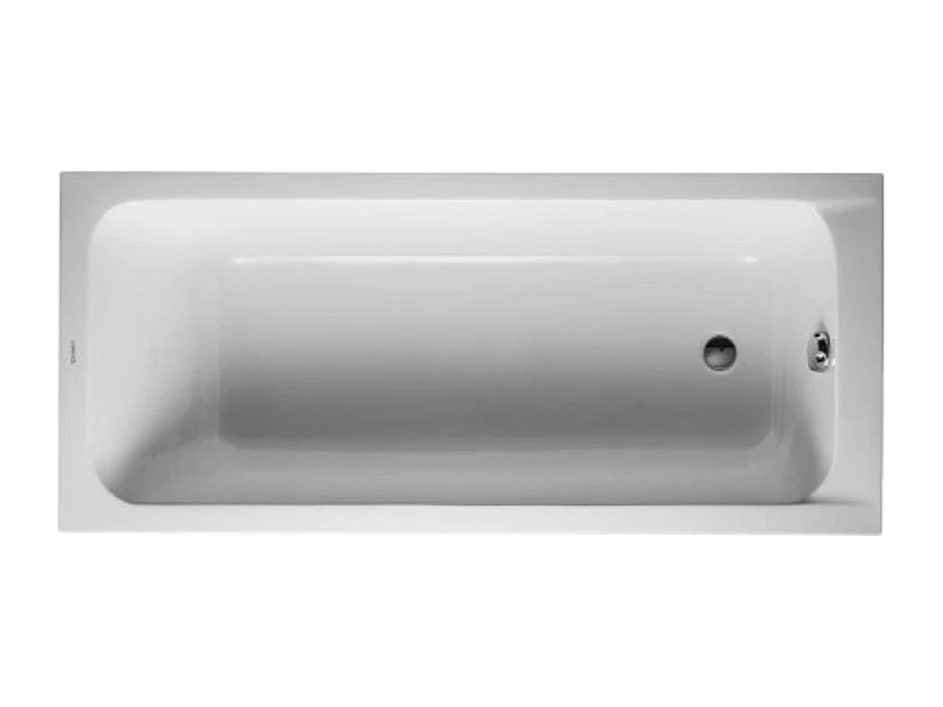 Baignoire droite 170 X 75 DURAVIT D-Code + Pare bain AURYS Raywall noir mat gauche