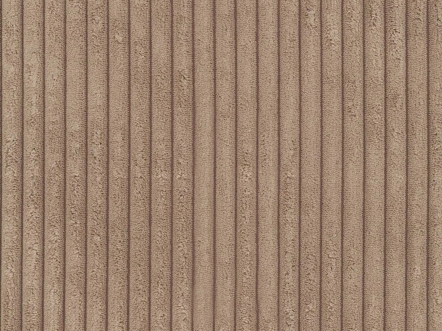 Grand canapé d'angle droit convertible express en velours côtelé taupe - Matelas 13 cm mémoire de forme POGNI