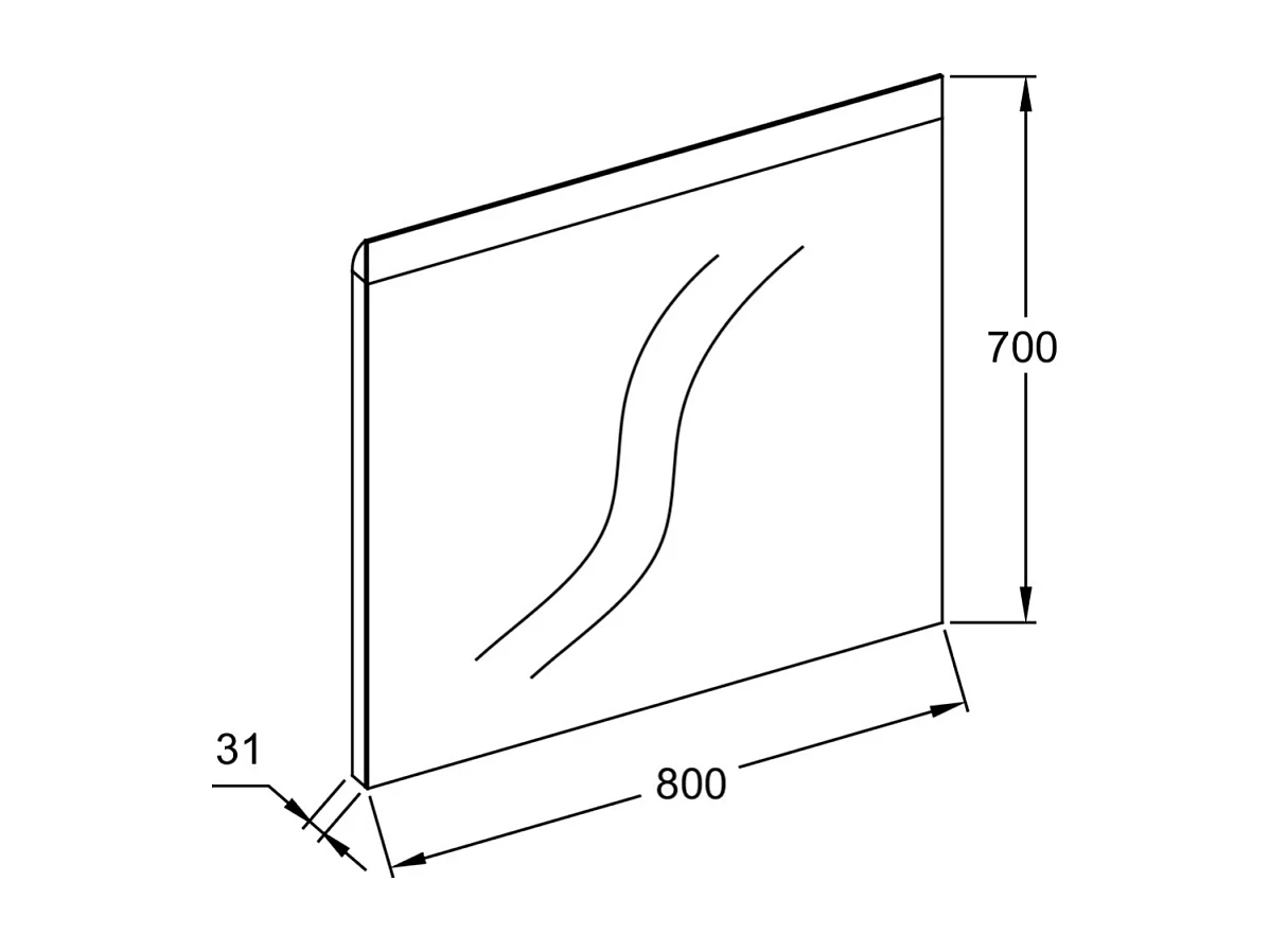 Miroir LED sans contact 80 cm JACOB DELAFON rectangulaire