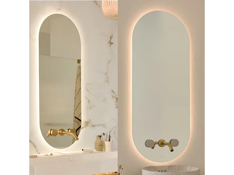Miroir LED ovale JACOB DELAFON Grands Boulevards 3 trous