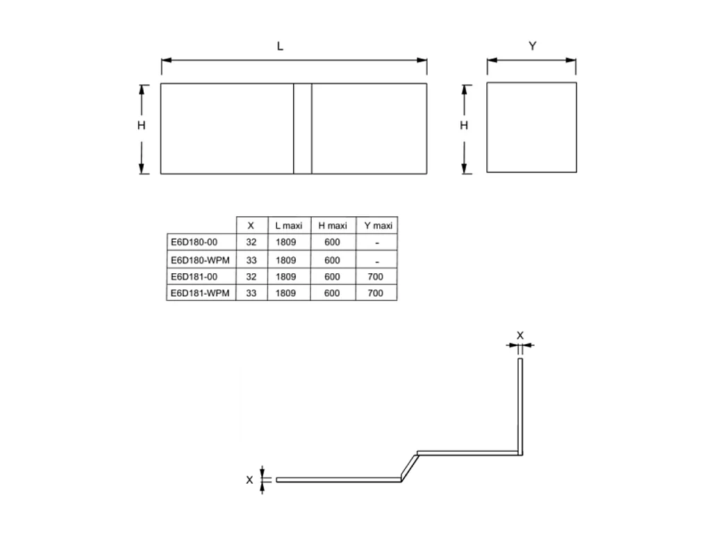 Tablier pour baignoire JACOB DELAFON Neo installation en angle blanc mat