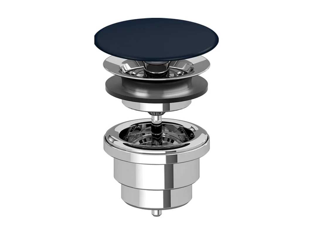 Bonde lavabo à écoulement libre Bleu Nightfall CeramicPlus