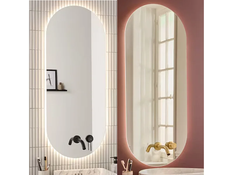 Miroir LED ovale JACOB DELAFON Grands Boulevards 2 trous