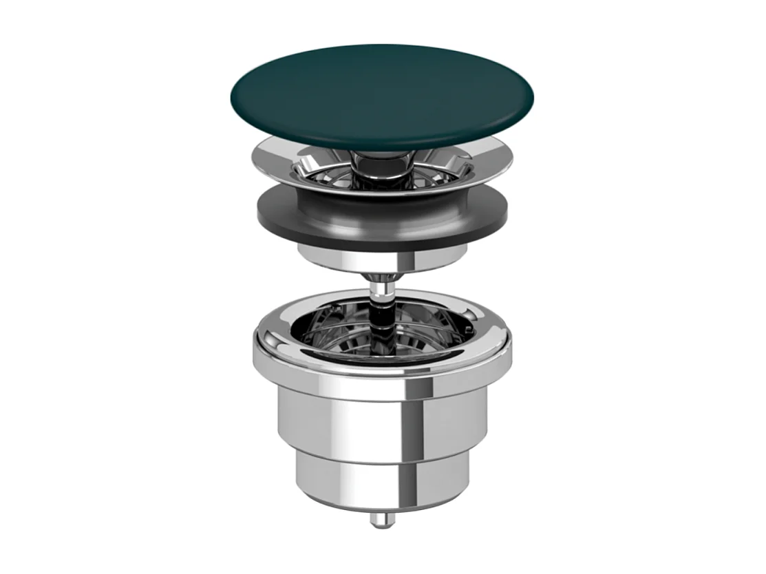 Bonde lavabo à écoulement libre Vert Teal CeramicPlus