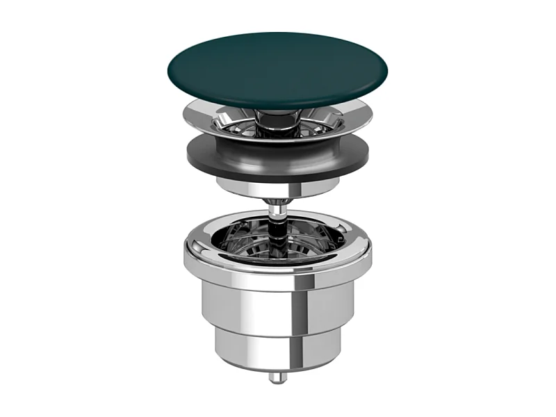 Bonde lavabo à écoulement libre Vert Teal CeramicPlus