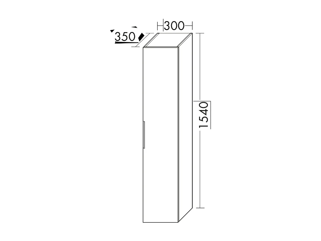 Meuble vasque 120 cm BURGBAD Olena blanc brillant + miroir + colonne