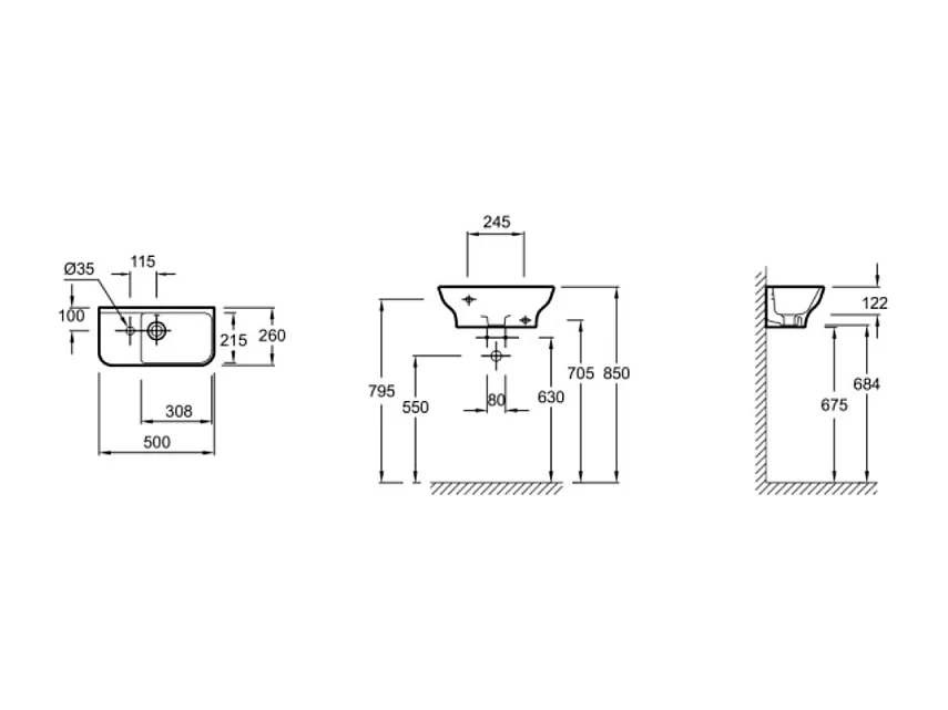 Lave-mains compact JACOB DELAFON Struktura