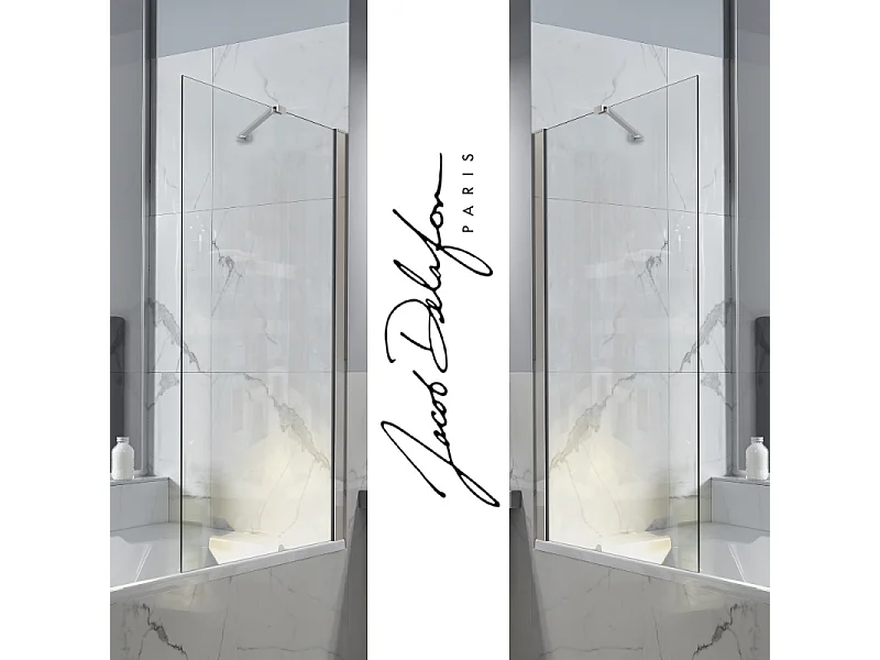 Pare bain fixe réversible JACOB DELAFON Brive avec barre de renfort