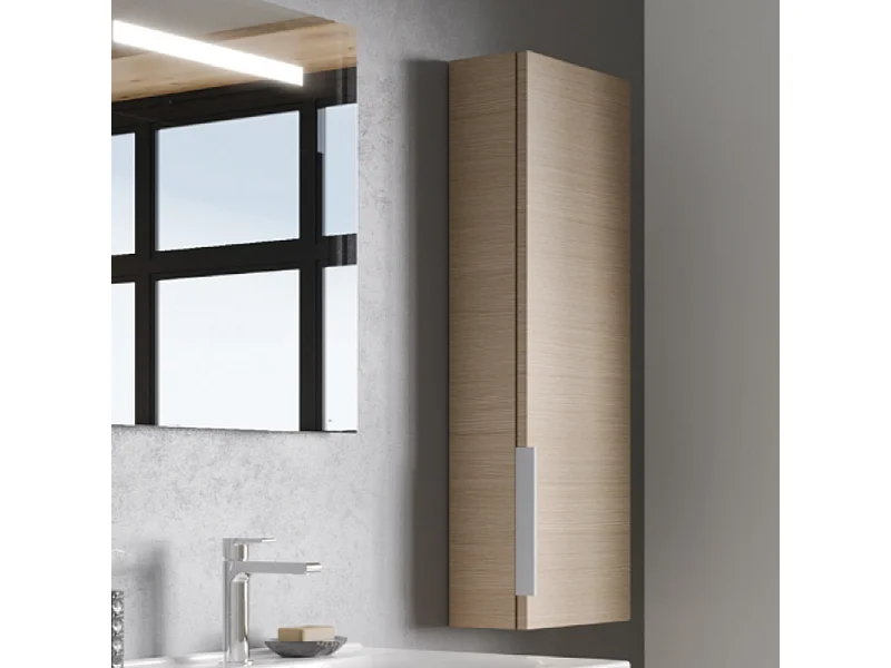 Colonne de salle de bain BURGBAD Olena chêne clair faible profondeur