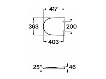 Abattant WC compact rond ROCA Ona blanc brillant