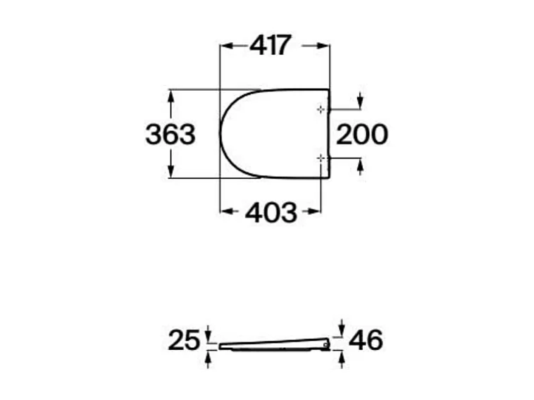 Abattant WC compact rond ROCA Ona blanc brillant