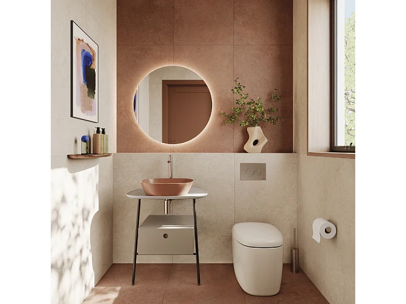 Vasque à poser VITRA Plural VitrA Clean terre rouge mat