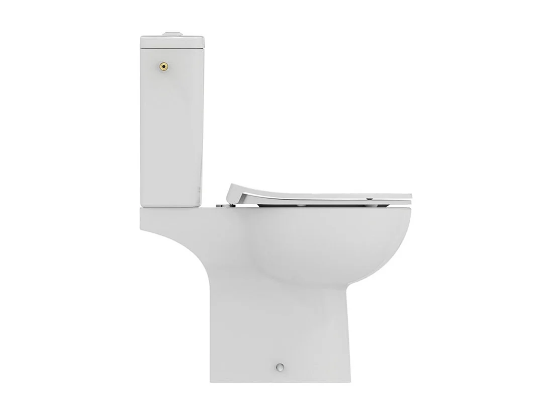 WC à poser sans bride sortie horizontale IDEAL STANDARD TIRSO RimLS+ avec abattant frein de chute