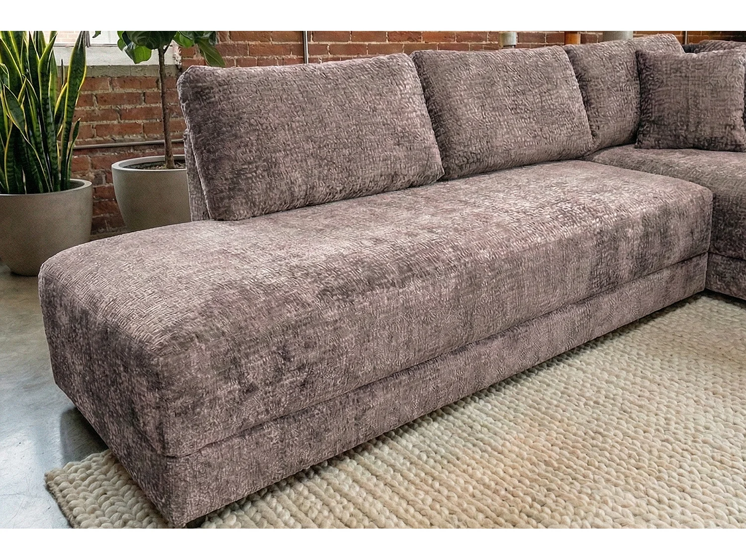 Schlafsofa - Taupe Flachgewebe - SADIRA