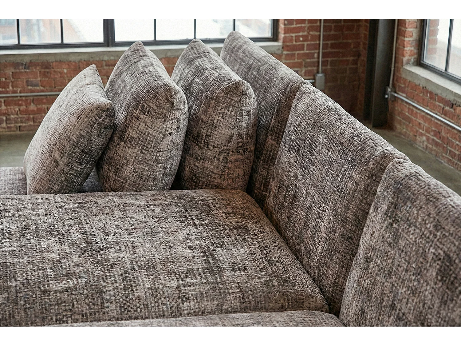 Schlafsofa - Taupe Flachgewebe - SADIRA