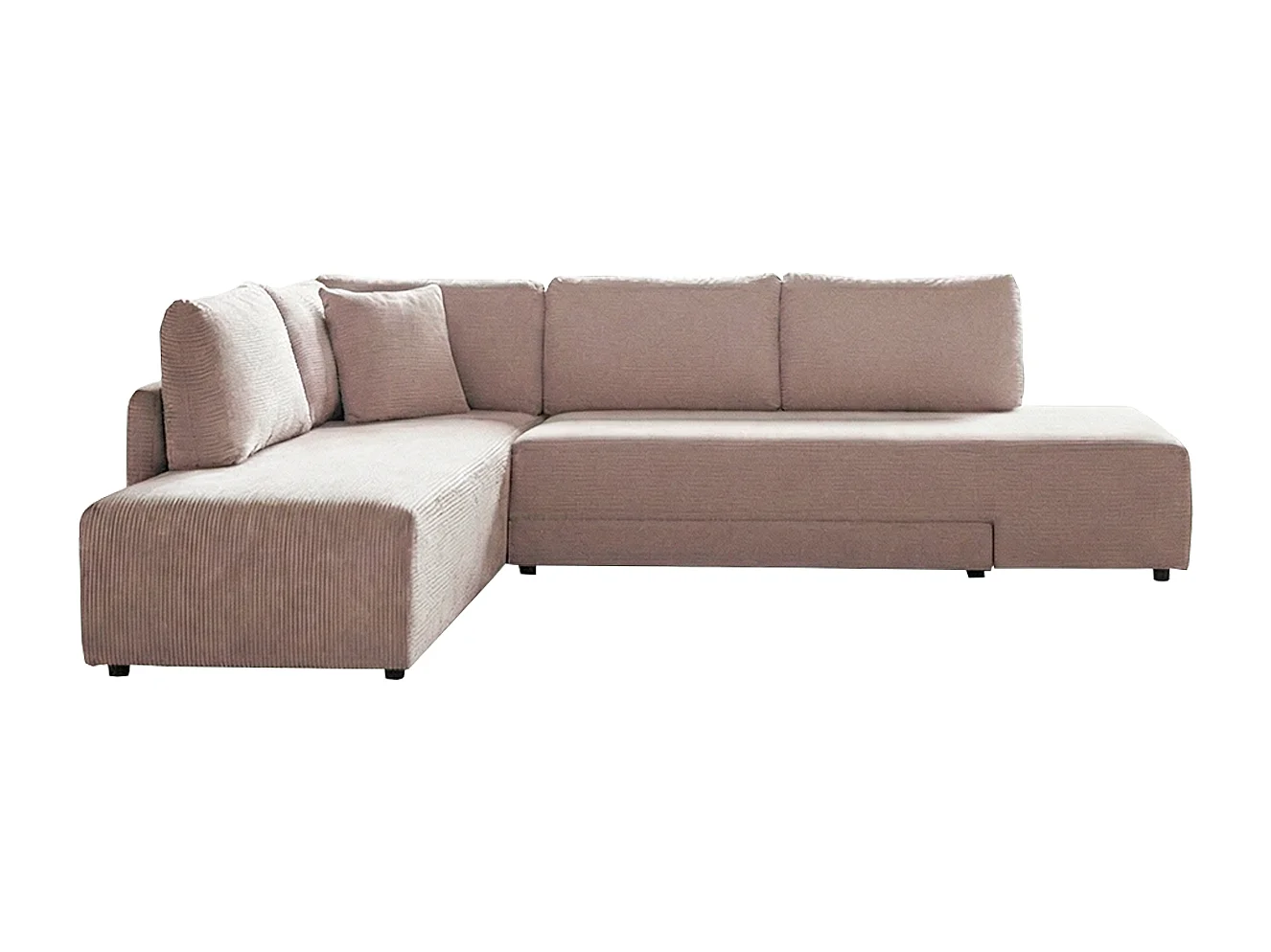 Schlafsofa - Taupe Cord - SADIRA