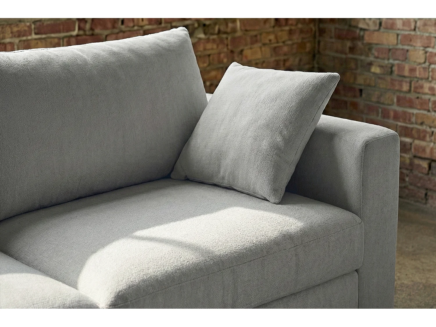 Sofa - Taupe Flachgewebe - AMINA