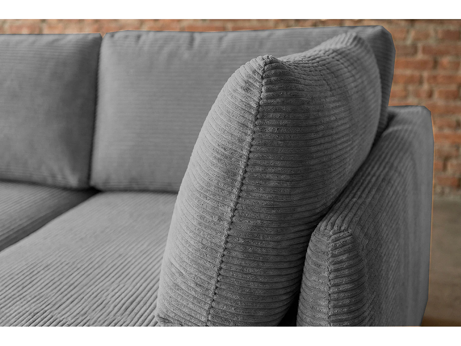 Schlafsofa - Grau Cord - SADIRA