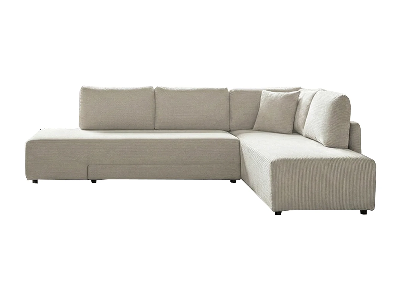 Schlafsofa - Cremeweiß Cord - SADIRA