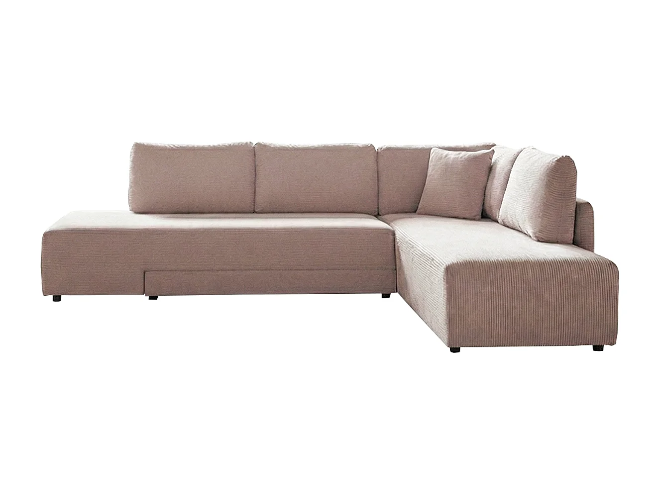Schlafsofa - Taupe Cord - SADIRA