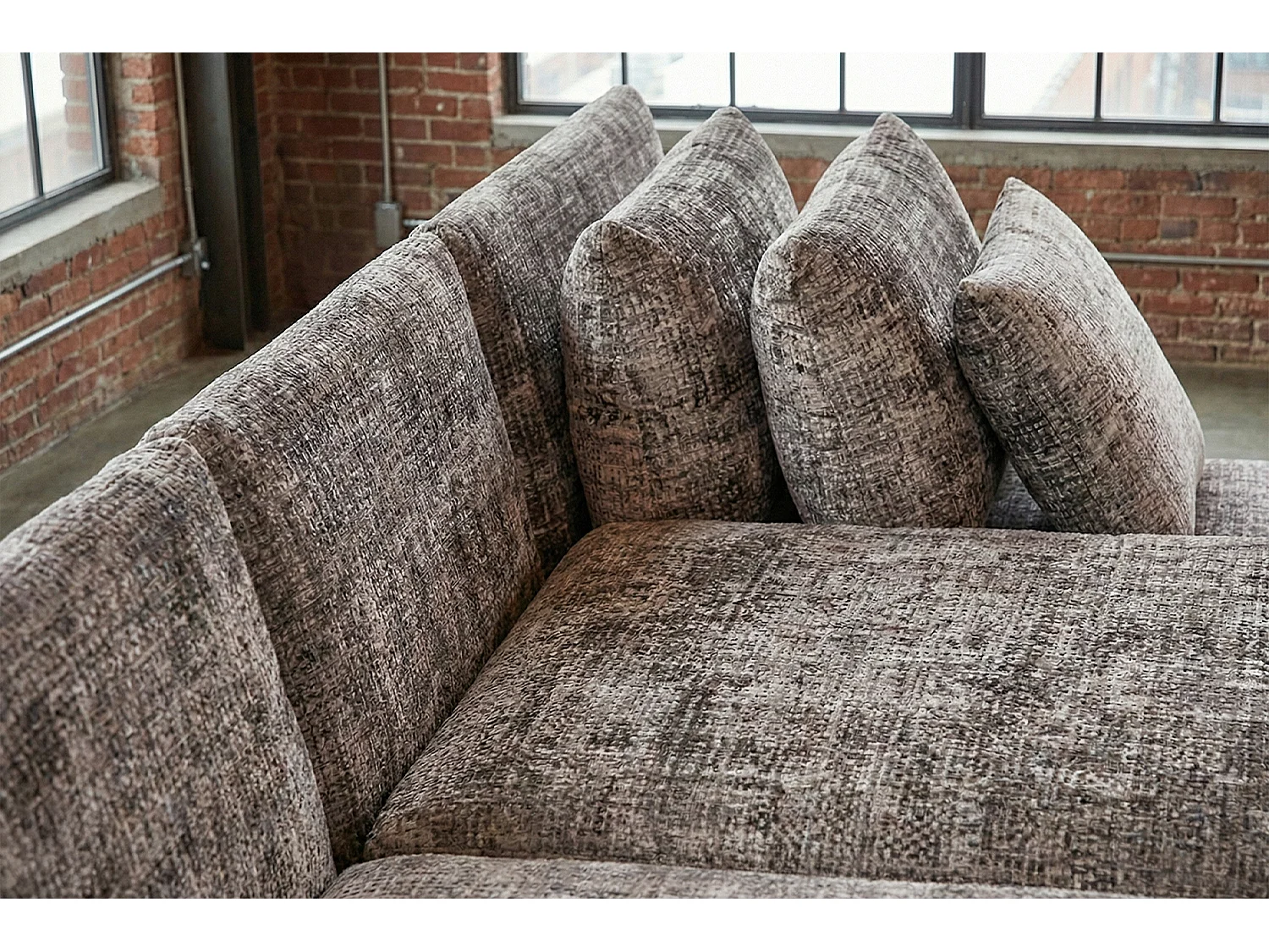 Schlafsofa - Taupe Flachgewebe - SADIRA