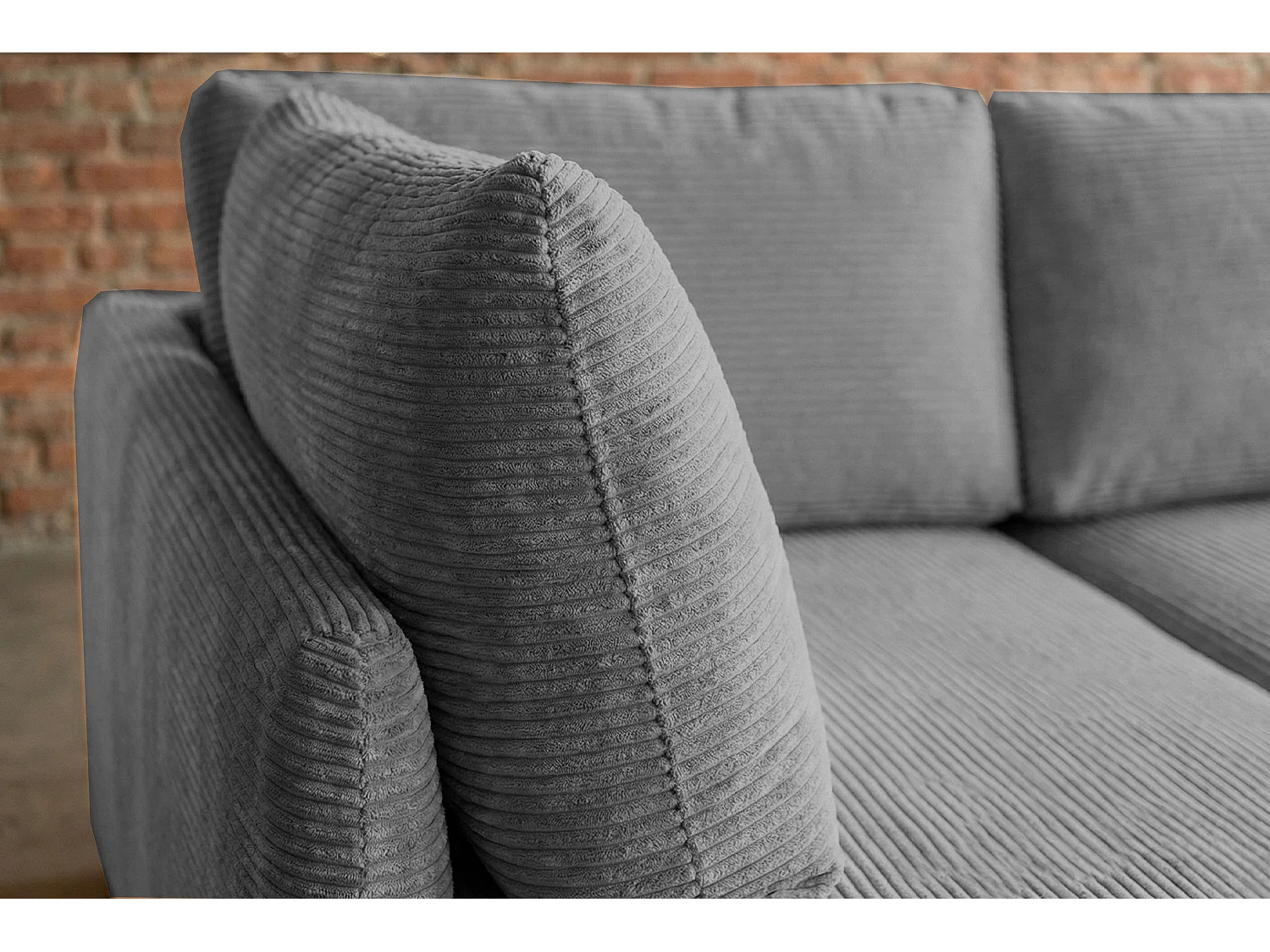 Schlafsofa - Grau Cord - SADIRA