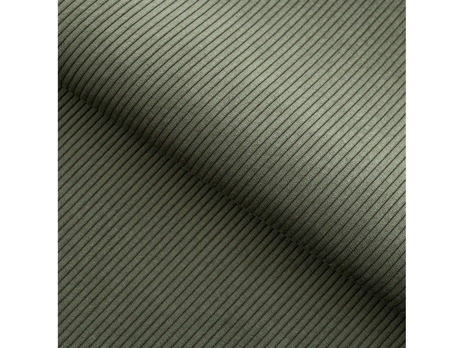 Fauteuil de salon pivotant pied chrome velours côtelé vert rétro TIMELESS