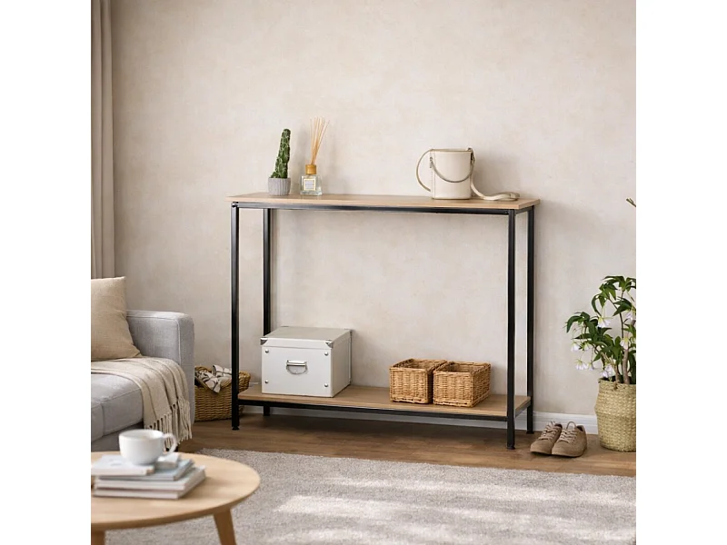 Console rectangle 106x35cm bois DOORA