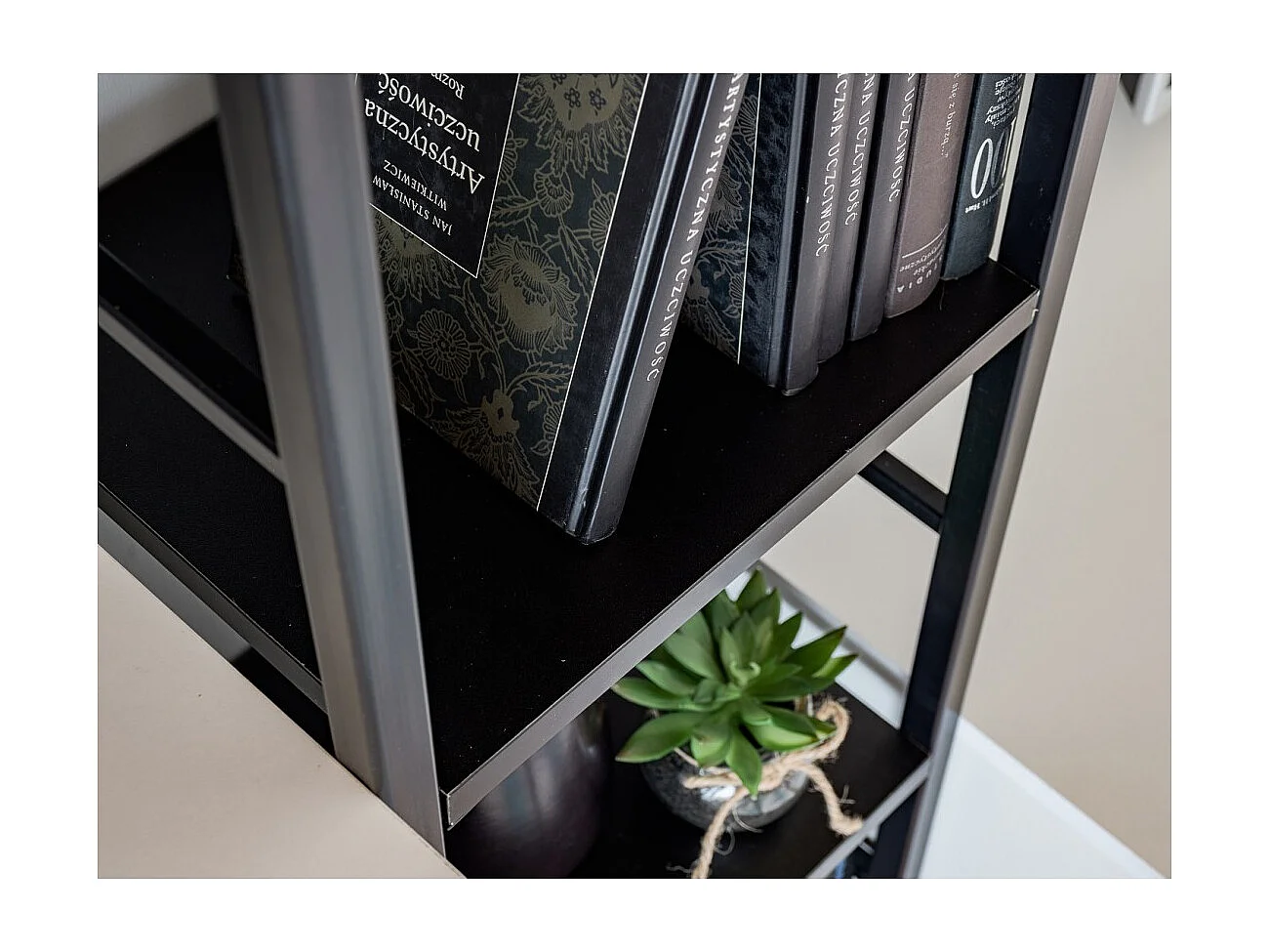 Étagère colonne collection SWITCH - Cadre en métal noir - style industriel