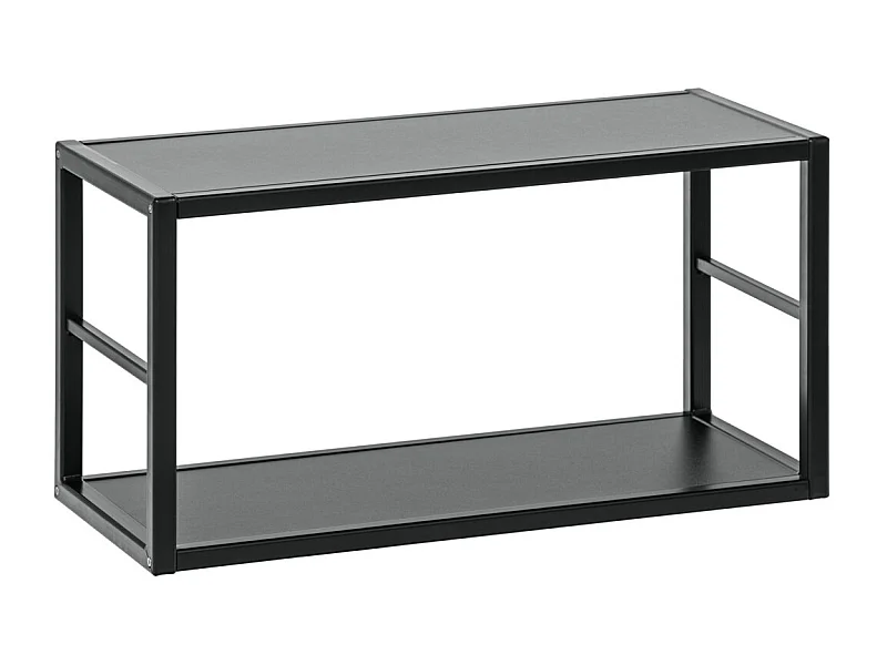 Étagère SWITCH – 2 tablettes – Cadre métal noir mat – Design minimaliste