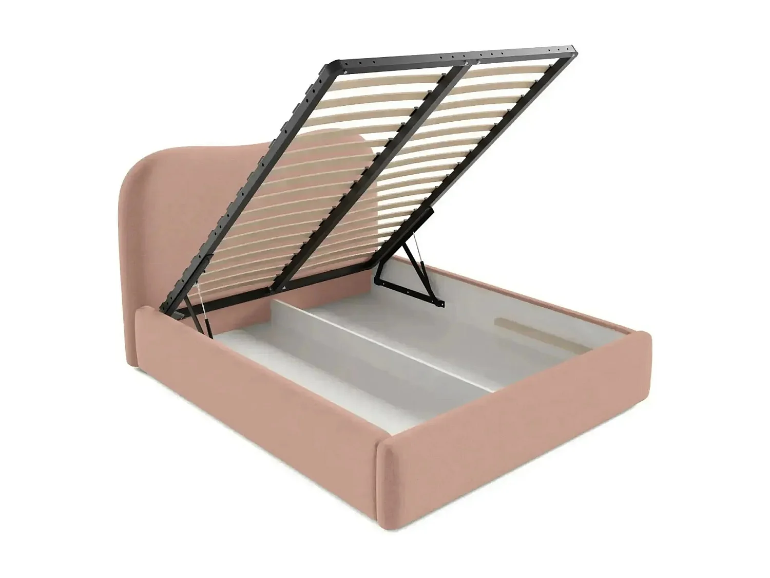 JULIETTE - Lit coffre 180x200cm - Rose