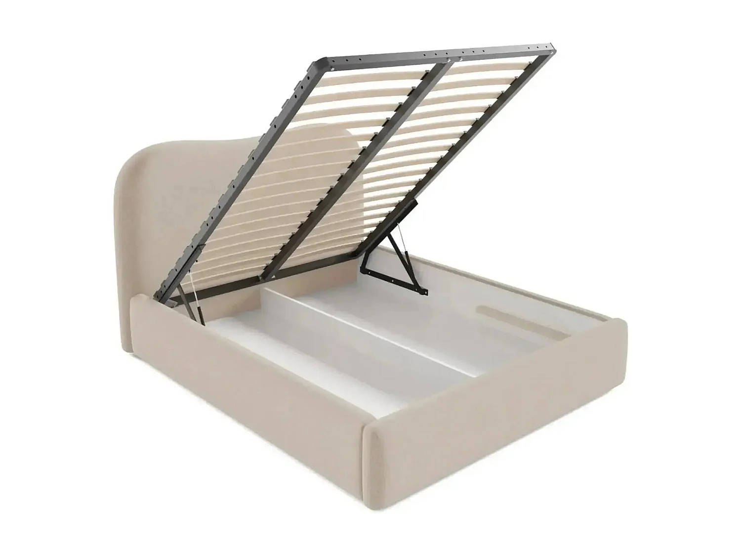 JULIETTE - Lit coffre 140x200cm - Beige