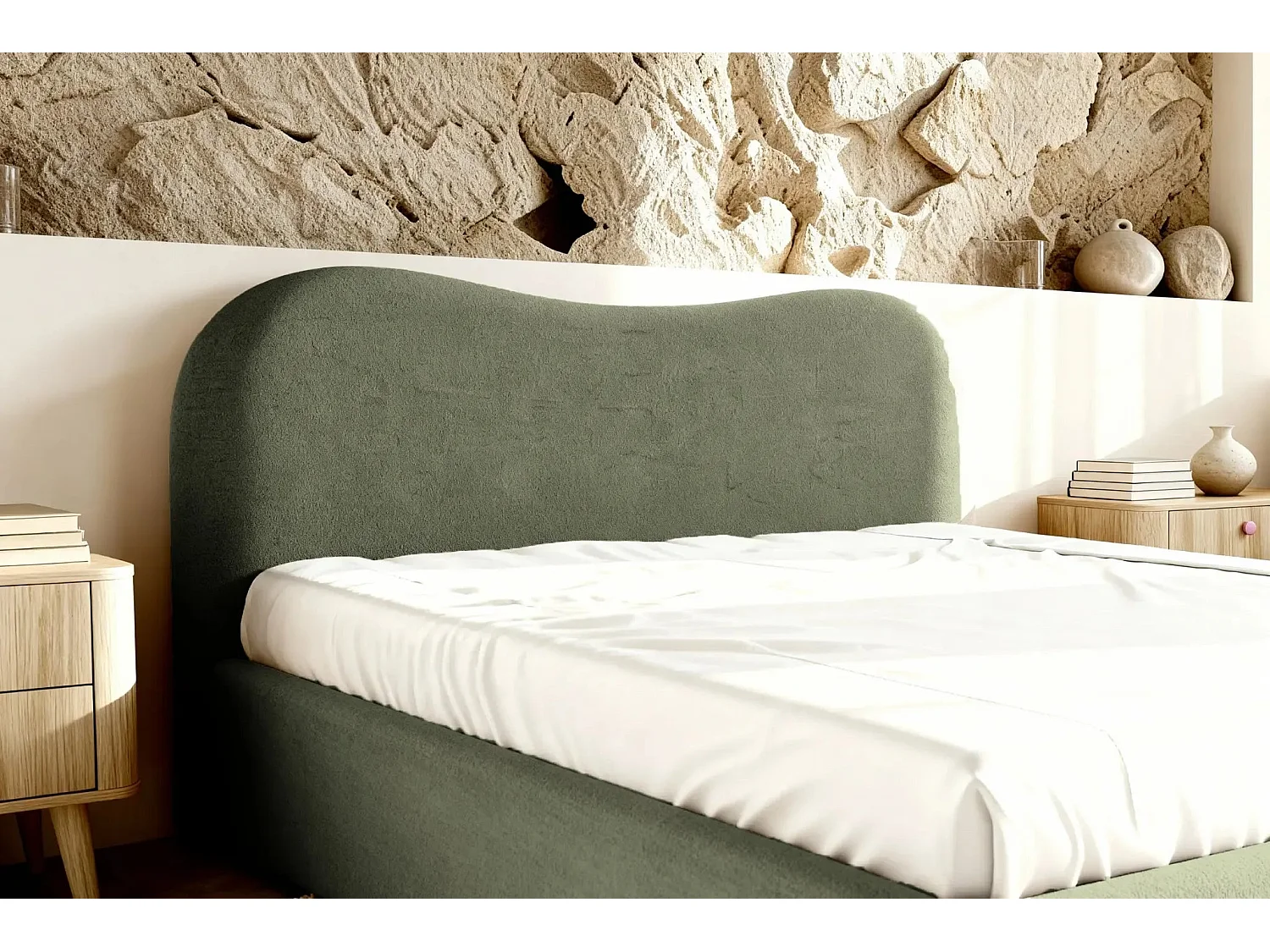 JULIETTE - Lit coffre 160x200cm - Vert