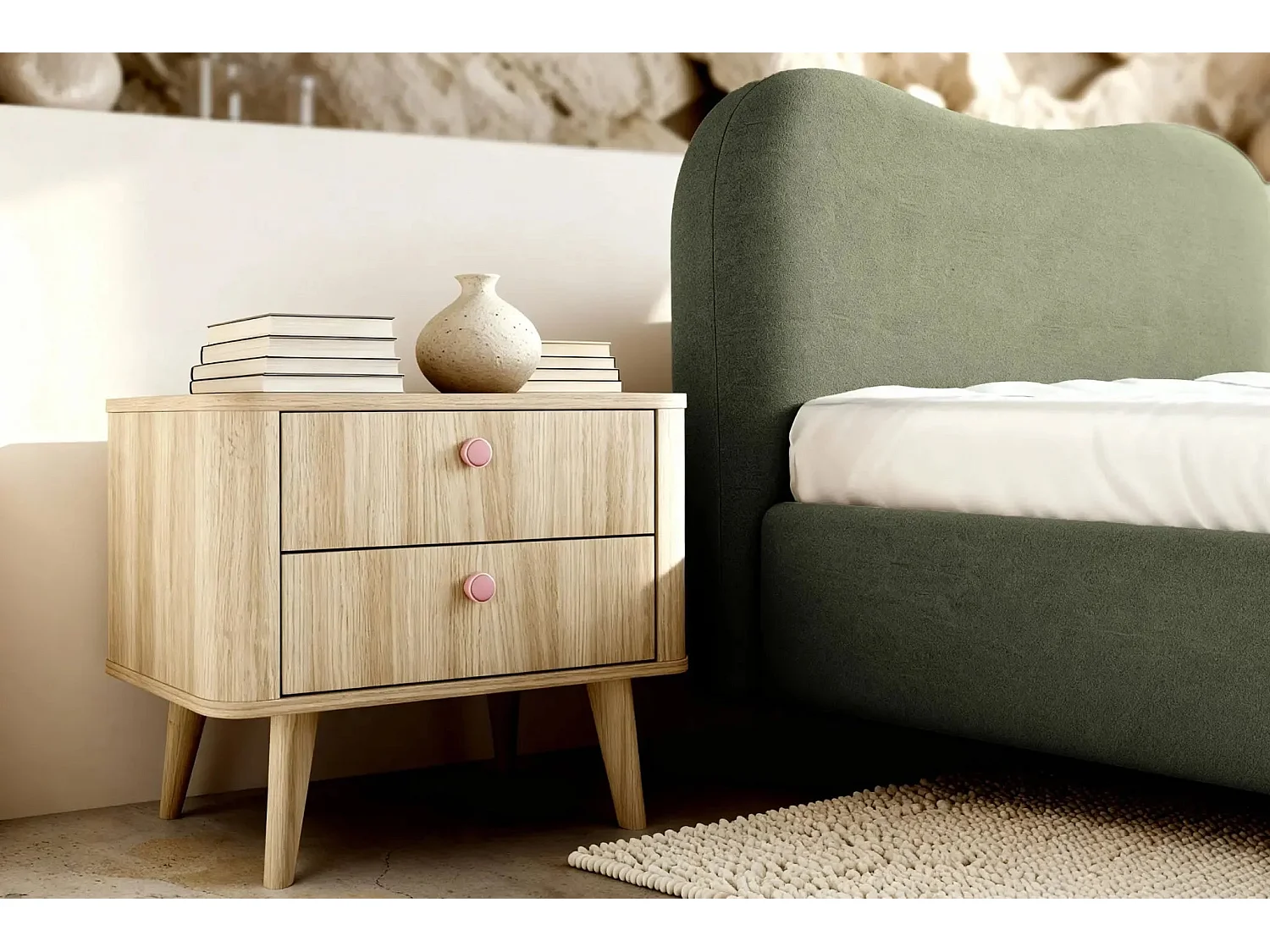 JULIETTE - Lit coffre 160x200cm - Vert