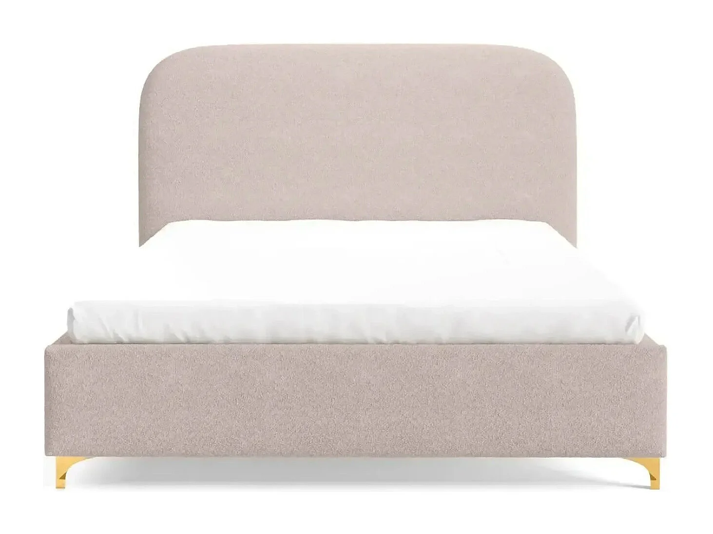 CHARLOTTE - Lit coffre tissu chenille 140x200cm - Rose