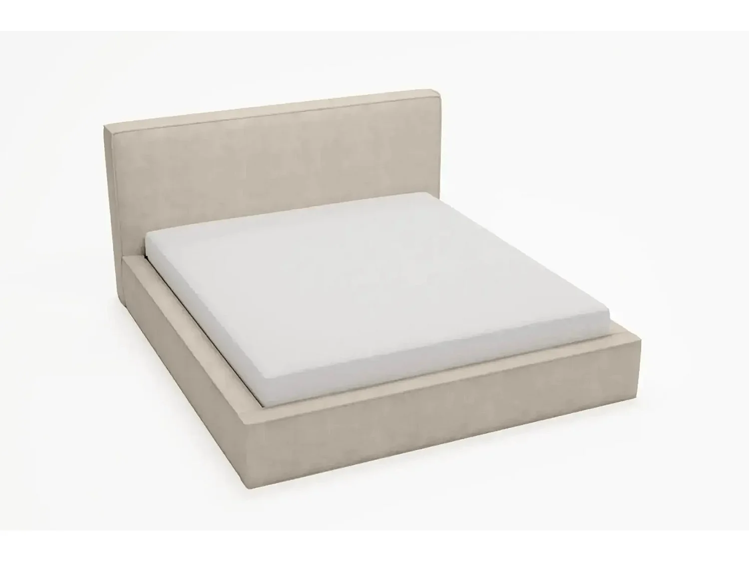 JOSEPHINE - Lit coffre 140x200cm - Beige