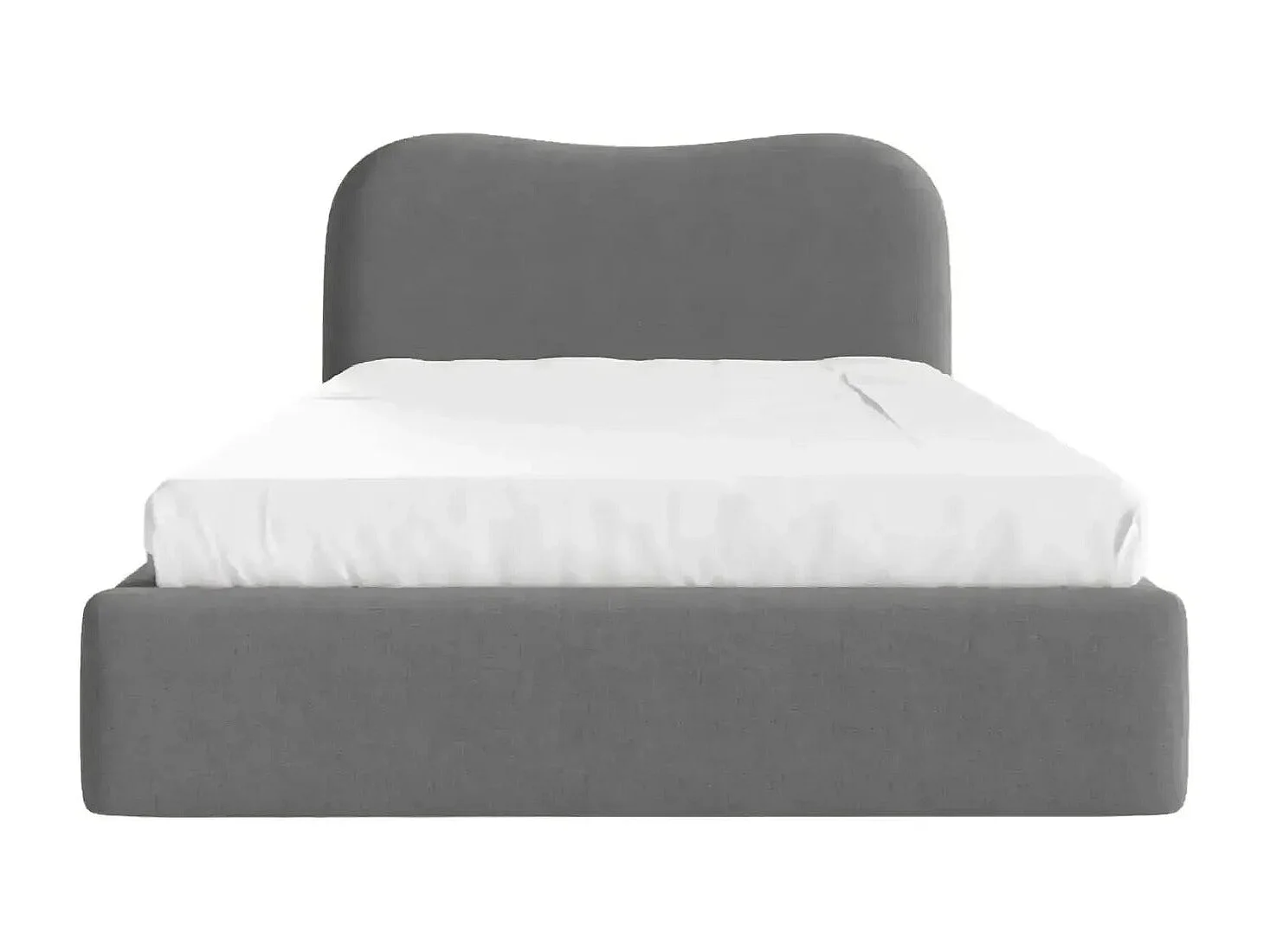 JULIETTE - Lit coffre 160x200cm - Gris foncé