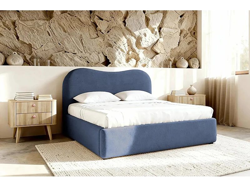 JULIETTE - Lit coffre 180x200cm - Bleu